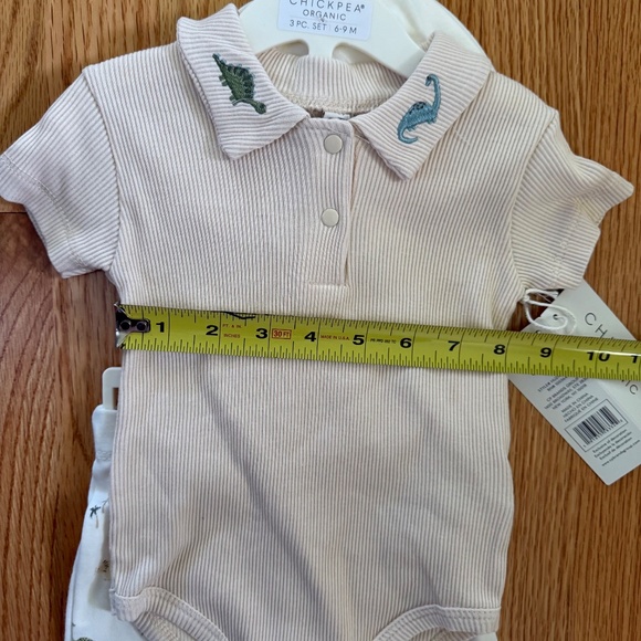Chickpea Organic Baby Boy 3 Piece Outfit Set - Picture 11 of 12